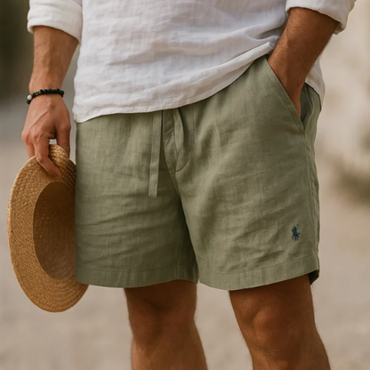 Capri Heritage Linen Shorts — Bermuda Premium in Lino