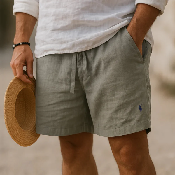 Capri Heritage Linen Shorts — Bermuda Premium in Lino