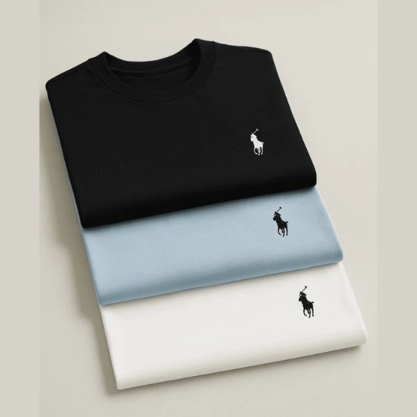 Essential T-Shirt Trio — 3 T-Shirt Premium in Cotone