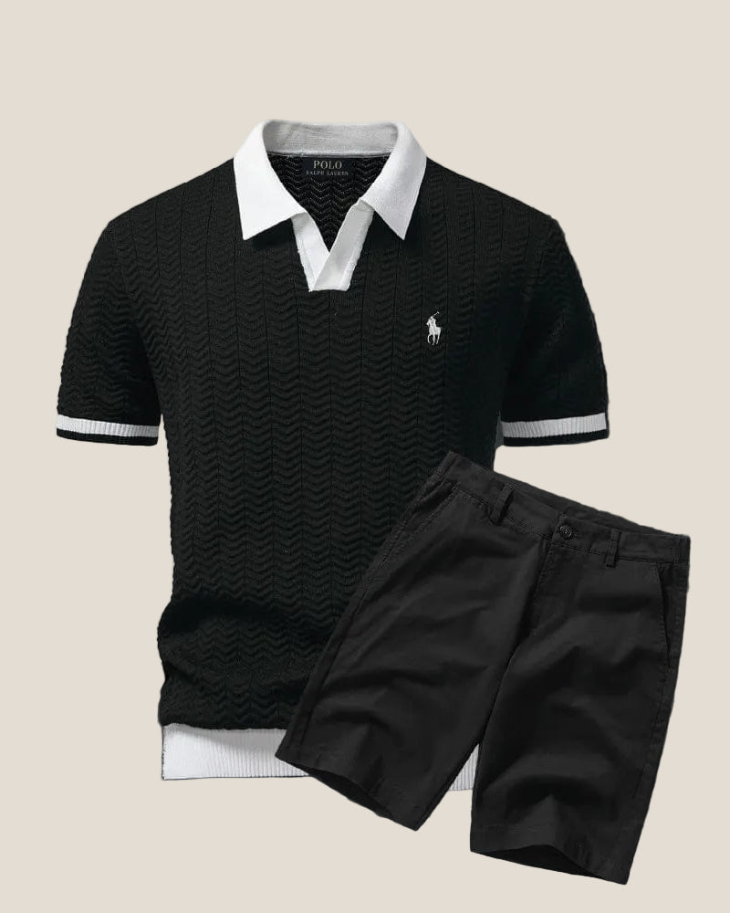 Riviera Knit Polo Set — Polo + Bermuda Premium