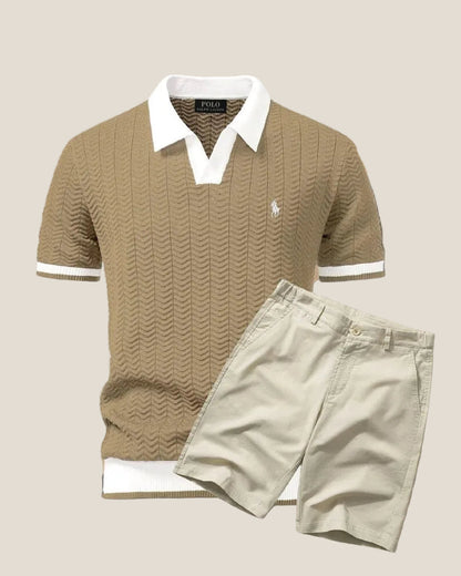 Riviera Knit Polo Set — Polo + Bermuda Premium
